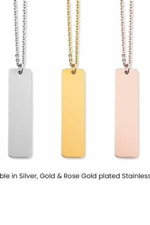 Y2K Style Personalized Name Pendant Necklace in Gold, Silver, Rose Gold - High Quality Custom Jewelry for Women