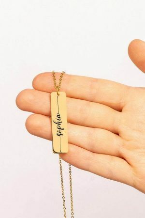 Y2K Style Personalized Name Pendant Necklace in Gold, Silver, Rose Gold - High Quality Custom Jewelry for Women