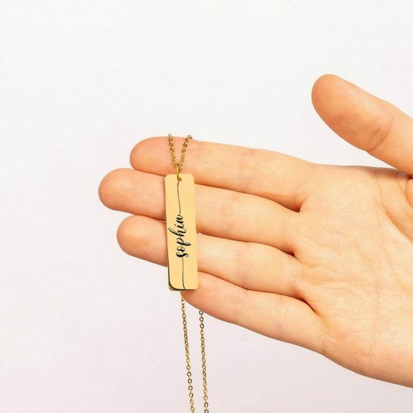 Y2K Style Personalized Name Pendant Necklace in Gold, Silver, Rose Gold - High Quality Custom Jewelry for Women