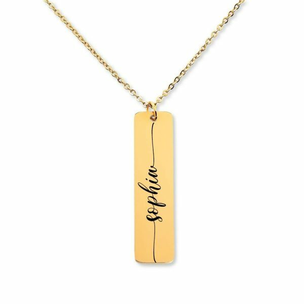 Y2K Style Personalized Name Pendant Necklace in Gold, Silver, Rose Gold - High Quality Custom Jewelry for Women