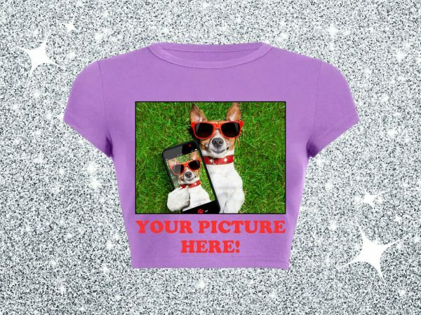 Y2K Style Personalized Photo Baby Crop Tee - DIY Streetwear Gift