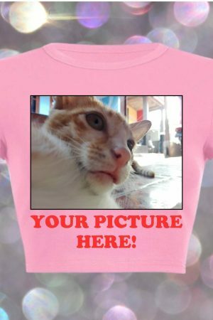 Y2K Style Personalized Photo Baby Crop Tee - DIY Streetwear Gift