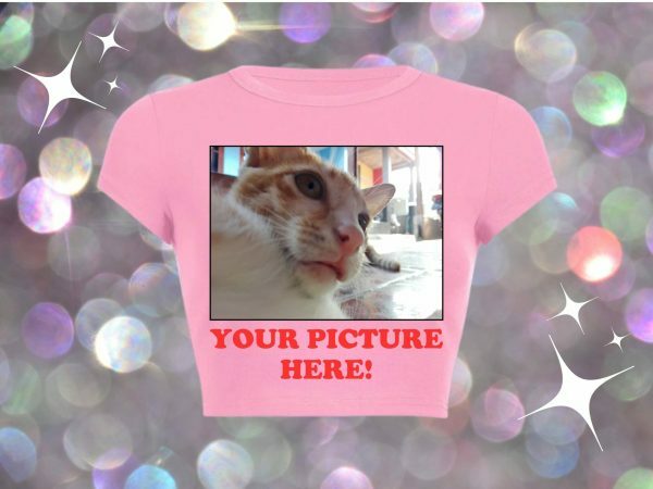 Y2K Style Personalized Photo Baby Crop Tee - DIY Streetwear Gift