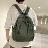 Y2K Style Solid Color Canvas Backpack for Women - Casual Student & Computer School Bag with Large Capacity for Travel