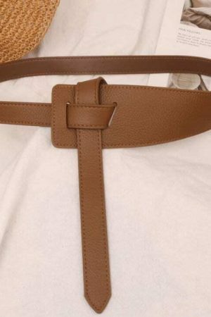 Y2K Style Women's Leather Knotted Waist Belt in 6 Colors