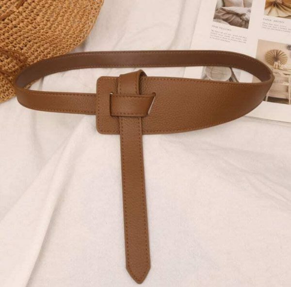 Y2K Style Women's Leather Knotted Waist Belt in 6 Colors