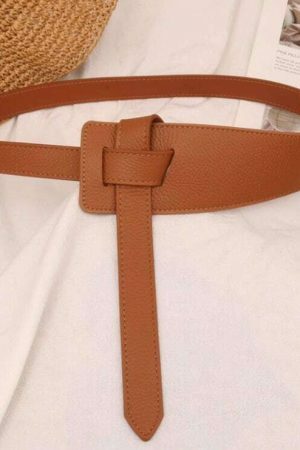 Y2K Style Women's Leather Knotted Waist Belt in 6 Colors