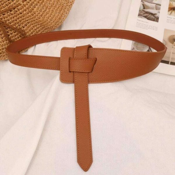 Y2K Style Women's Leather Knotted Waist Belt in 6 Colors