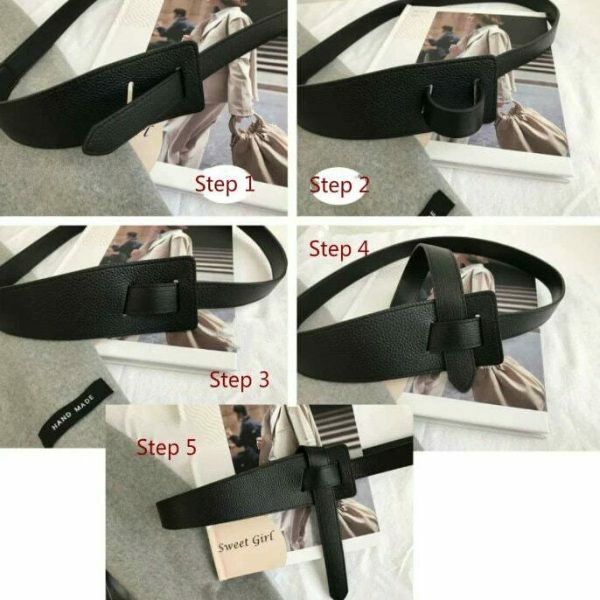 Y2K Style Women's Leather Knotted Waist Belt in 6 Colors