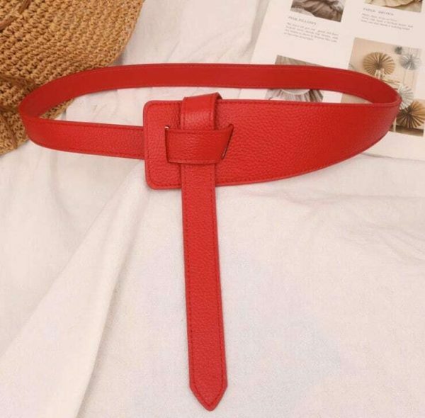 Y2K Style Women's Leather Knotted Waist Belt in 6 Colors