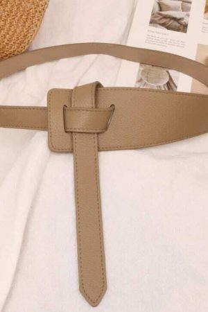 Y2K Style Women's Leather Knotted Waist Belt in 6 Colors