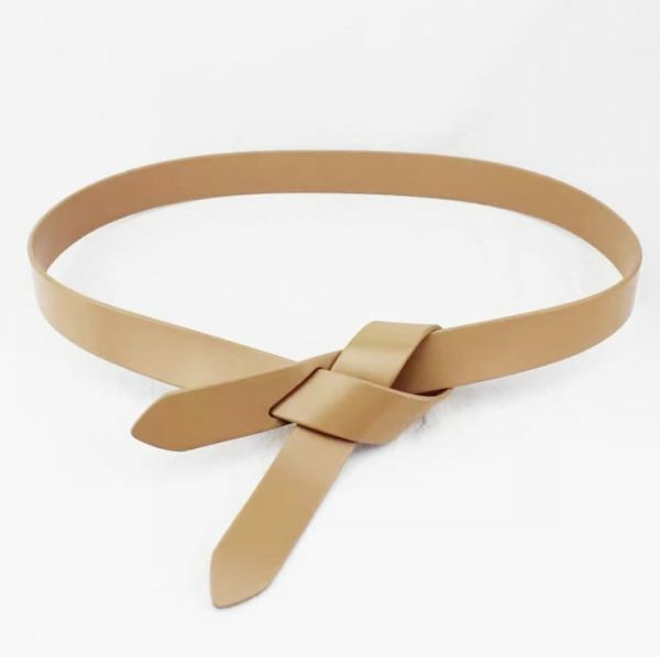 Y2K Style Women's Triple Wrap Self Tie Leather Belt with Bow