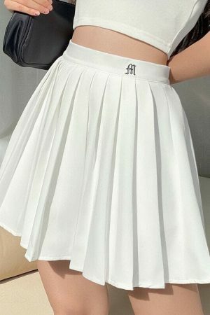 Y2K Tennis Skirt Pleated French Retro Streetwear