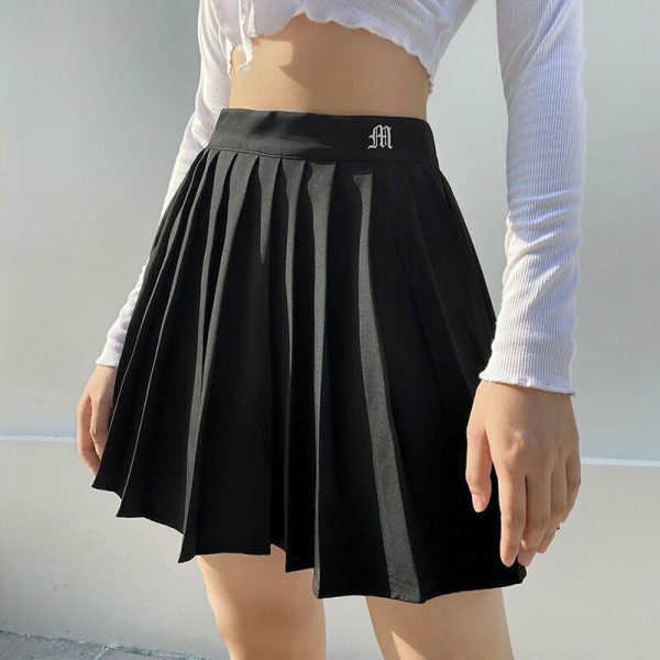 Y2K Tennis Skirt Pleated French Retro Streetwear