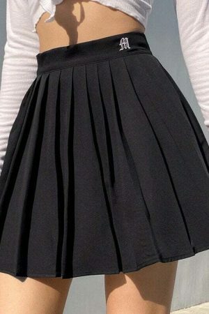 Y2K Tennis Skirt Pleated French Retro Streetwear