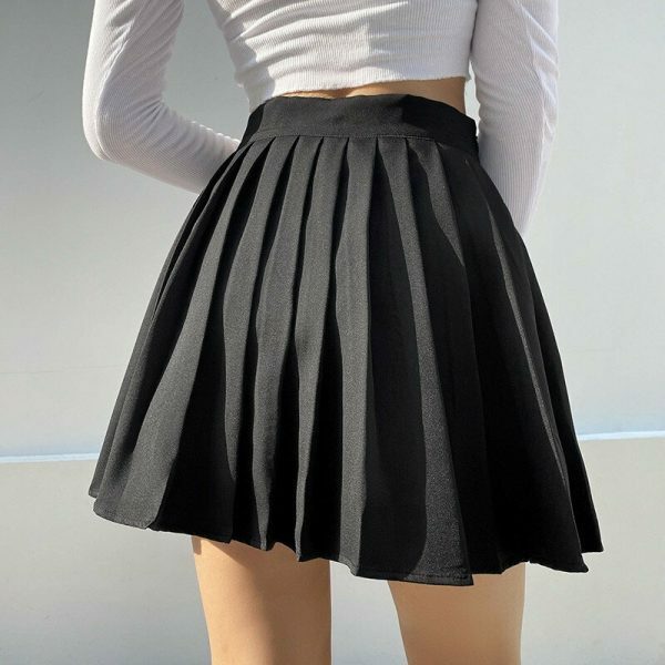 Y2K Tennis Skirt Pleated French Retro Streetwear