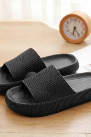 Y2K Thick Platform Streetwear Slippers - Non-slip Home Flip Flops