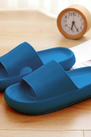 Y2K Thick Platform Streetwear Slippers - Non-slip Home Flip Flops