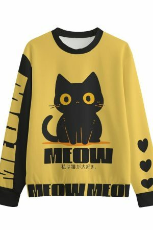 Y2K Tokyo Cat Streetwear Sweatshirt - Kawaii Neko Lover Pullover