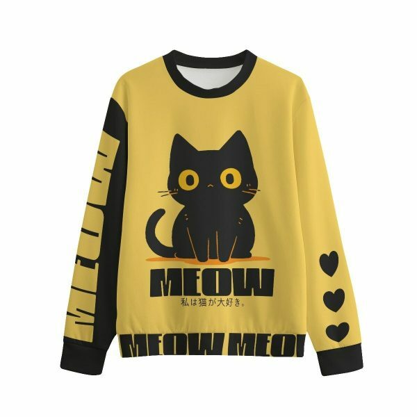 Y2K Tokyo Cat Streetwear Sweatshirt - Kawaii Neko Lover Pullover