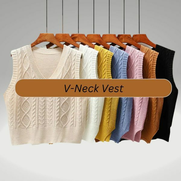 Y2K V-Neck Sweater Vest - Streetwear Retro Style Vintage Clothing