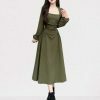 Y2K Vintage A-Line Midi Party Dress for Women, Elegant Evening Club Vestidos Robe