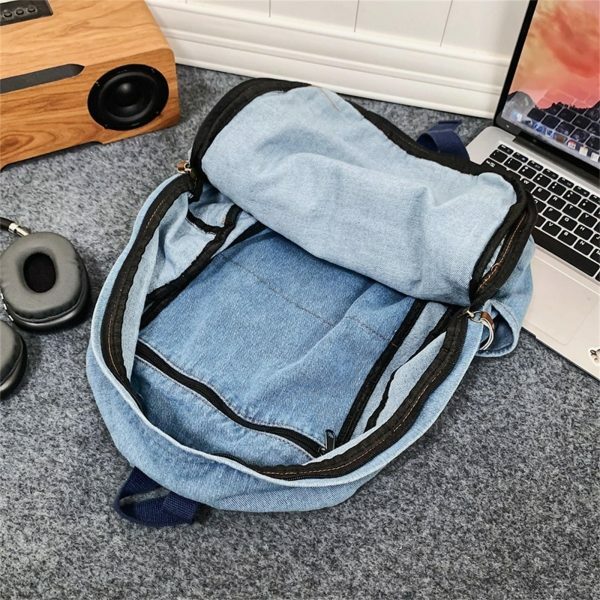 Y2K Vintage Denim Shoulder Bag with Adjustable Strap