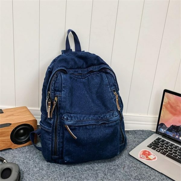 Y2K Vintage Denim Shoulder Bag with Adjustable Strap