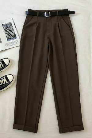 Y2K Vintage High Waist Ankle-Length Streetwear Pants