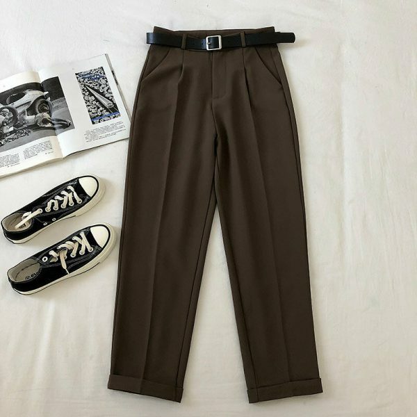 Y2K Vintage High Waist Ankle-Length Streetwear Pants