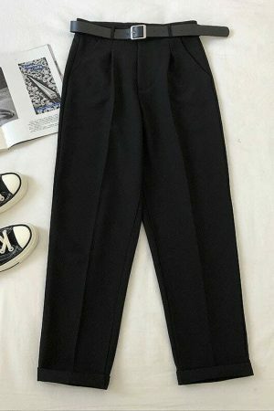 Y2K Vintage High Waist Ankle-Length Streetwear Pants