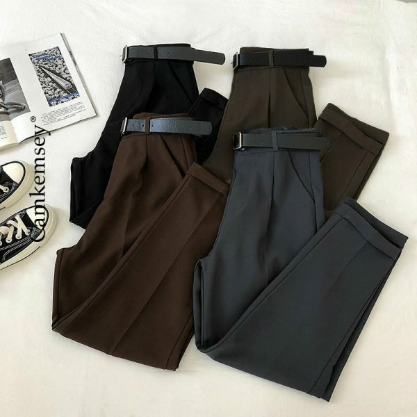 Y2K Vintage High Waist Ankle-Length Streetwear Pants