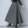 Y2K Vintage High Waist Wool A-Line Maxi Skirt