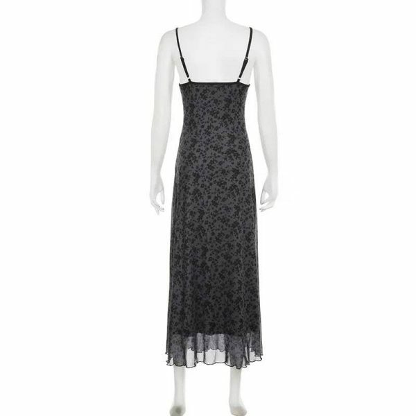 Y2K Vintage Long Maxi Dress - Grunge Streetwear Aesthetic