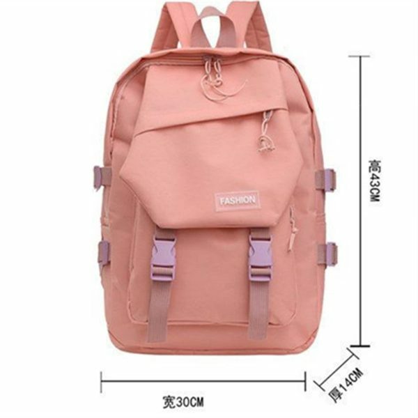 Y2K Vintage Nylon Streetwear Backpack Women Travel Rucksack