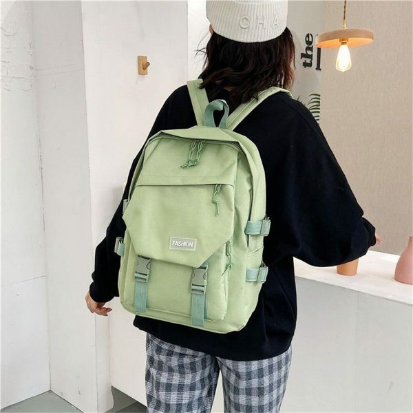 Y2K Vintage Nylon Streetwear Backpack Women Travel Rucksack