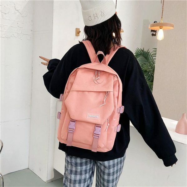 Y2K Vintage Nylon Streetwear Backpack Women Travel Rucksack