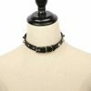 Y2K Vintage Punk Goth Studded Rivet Leather Choker Necklace with Spikes