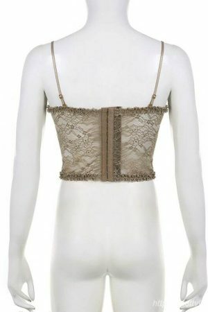 Y2K Vintage Sleeveless Crop Top with Bustier Aesthetic