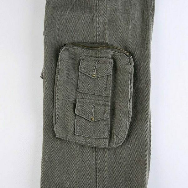 Y2K Vintage Streetwear Gray Cargo Jeans