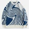 Y2K Vintage Whirlpool Fairy Grunge Knitted Sweater - Streetwear Fashion