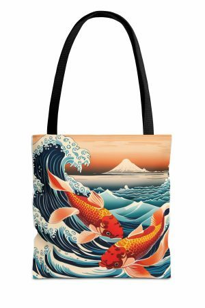 Y2K Wave Streetwear Koi Fish Tote Bag