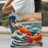 Y2K Wave Streetwear Koi Fish Tote Bag