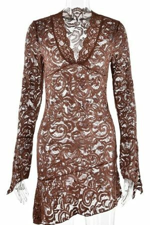 Y2K Western Lace Streetwear Dress