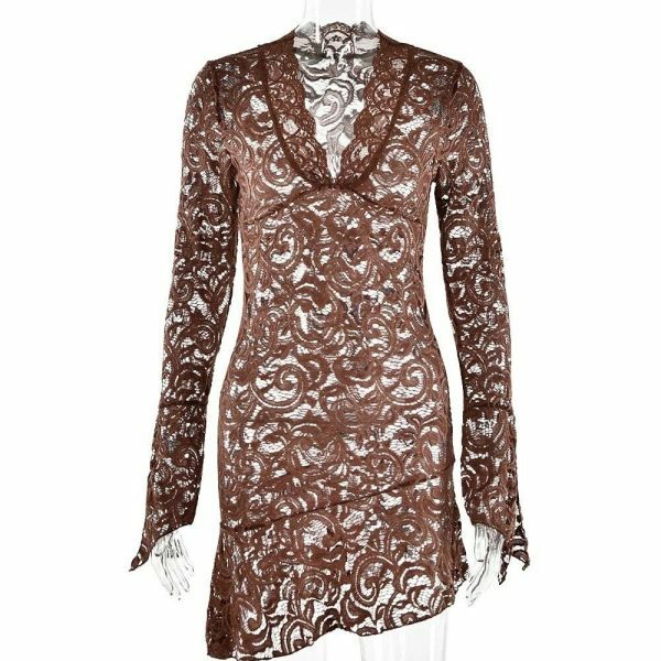 Y2K Western Lace Streetwear Dress