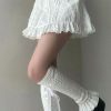 Y2K White Lace Mini Skirt - Preppy Kawaii Streetwear Aesthetic