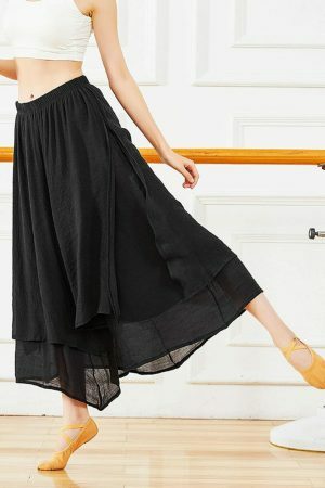 Y2K Wide Leg Split Pants for Women - Retro Boho Streetwear