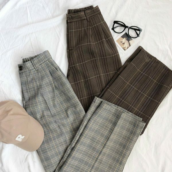 Y2K Wide-Leg Suit Pants, Vintage Streetwear Trousers