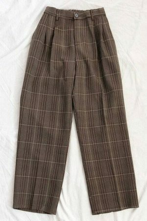 Y2K Wide-Leg Suit Pants, Vintage Streetwear Trousers