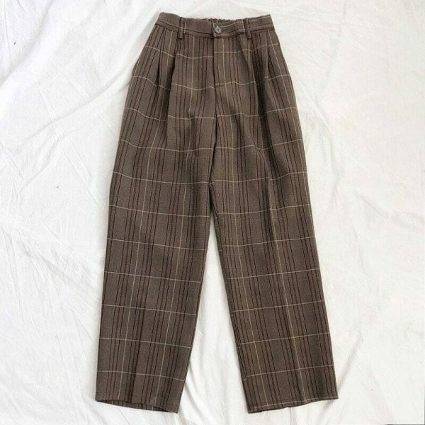 Y2K Wide-Leg Suit Pants, Vintage Streetwear Trousers